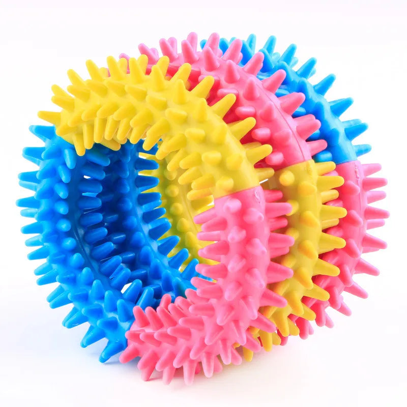 "Cute Rubber Dog Chew Toy - Bite Resistant Non-Toxic Interactive Toy for Small Dogs and Puppies"
