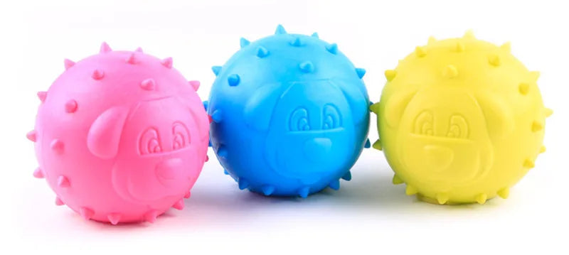 "Cute Rubber Dog Chew Toy - Bite Resistant Non-Toxic Interactive Toy for Small Dogs and Puppies"