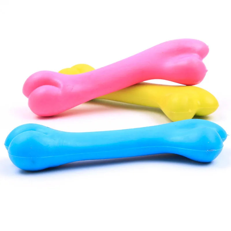 "Cute Rubber Dog Chew Toy - Bite Resistant Non-Toxic Interactive Toy for Small Dogs and Puppies"