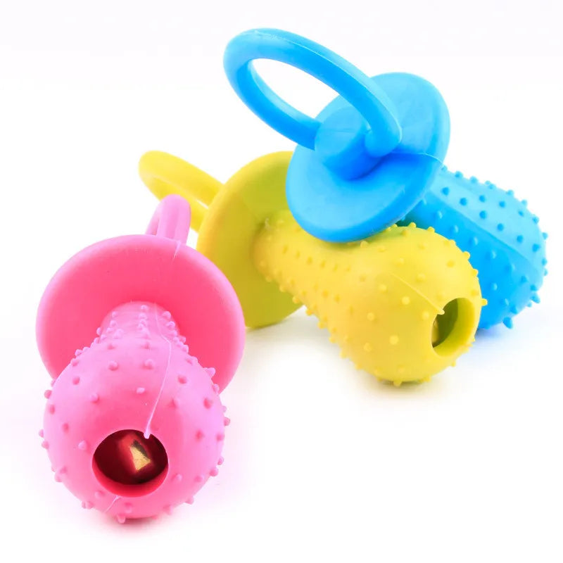 "Cute Rubber Dog Chew Toy - Bite Resistant Non-Toxic Interactive Toy for Small Dogs and Puppies"