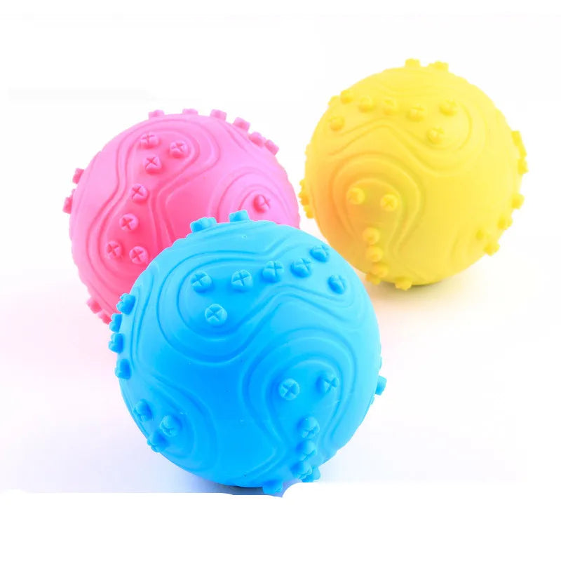 "Cute Rubber Dog Chew Toy - Bite Resistant Non-Toxic Interactive Toy for Small Dogs and Puppies"