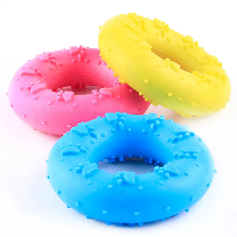 "Cute Rubber Dog Chew Toy - Bite Resistant Non-Toxic Interactive Toy for Small Dogs and Puppies"