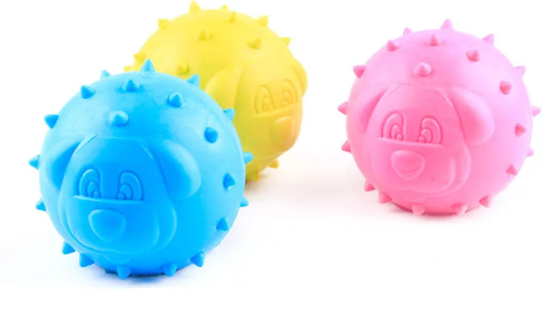"Cute Rubber Dog Chew Toy - Bite Resistant Non-Toxic Interactive Toy for Small Dogs and Puppies"