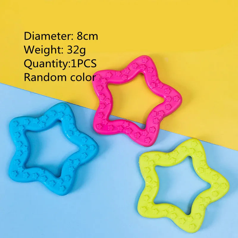 "Cute Rubber Dog Chew Toy - Bite Resistant Non-Toxic Interactive Toy for Small Dogs and Puppies"