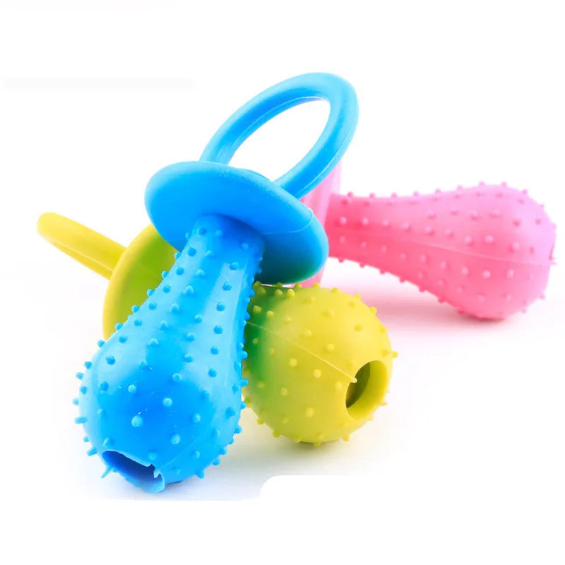 "Cute Rubber Dog Chew Toy - Bite Resistant Non-Toxic Interactive Toy for Small Dogs and Puppies"