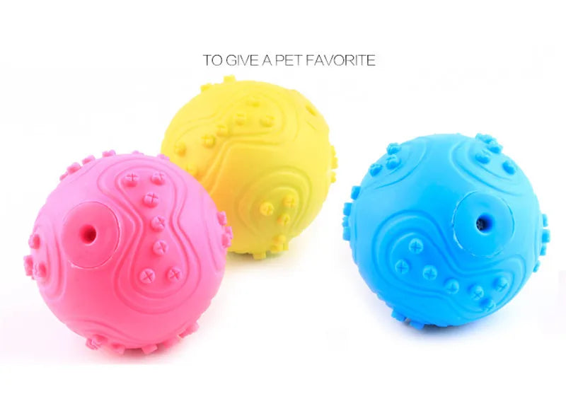 "Cute Rubber Dog Chew Toy - Bite Resistant Non-Toxic Interactive Toy for Small Dogs and Puppies"