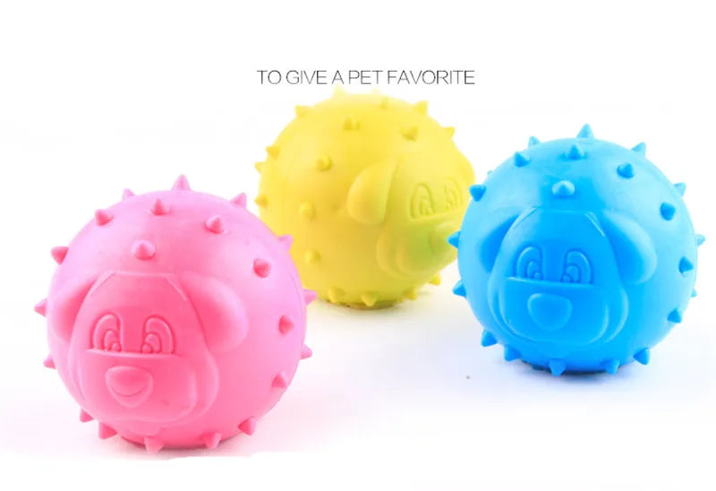 "Cute Rubber Dog Chew Toy - Bite Resistant Non-Toxic Interactive Toy for Small Dogs and Puppies"