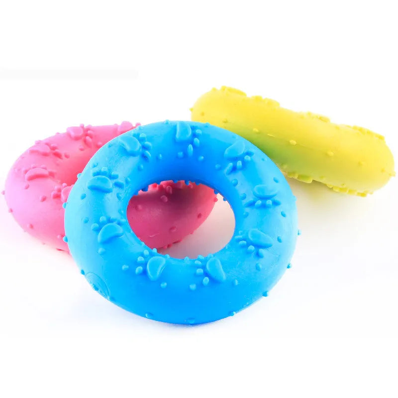 "Cute Rubber Dog Chew Toy - Bite Resistant Non-Toxic Interactive Toy for Small Dogs and Puppies"