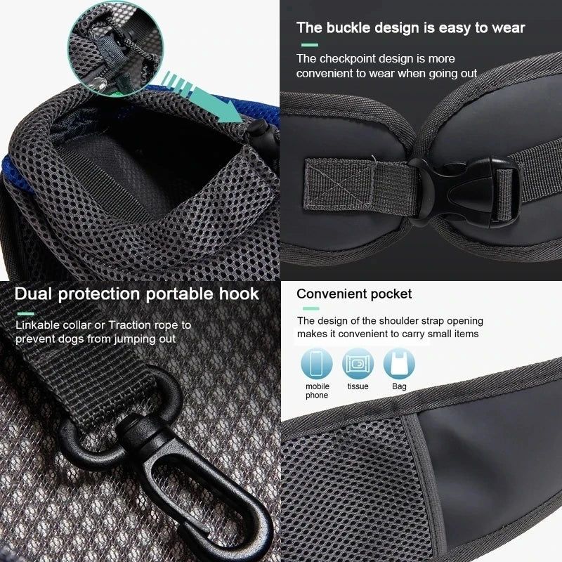 "Portable Pet Carrier Bag - Crossbody Shoulder Bag for Cats and Small Dogs on the Go"