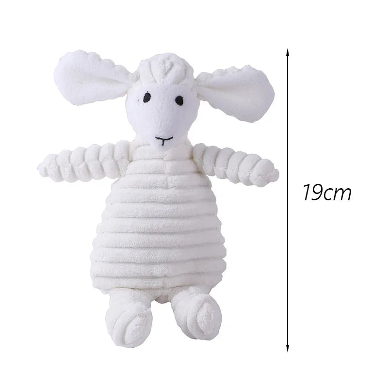 "Corduroy Squeaky Dog Chew Toy - Bite Resistant Puppy Toy for Small to Medium Dogs"