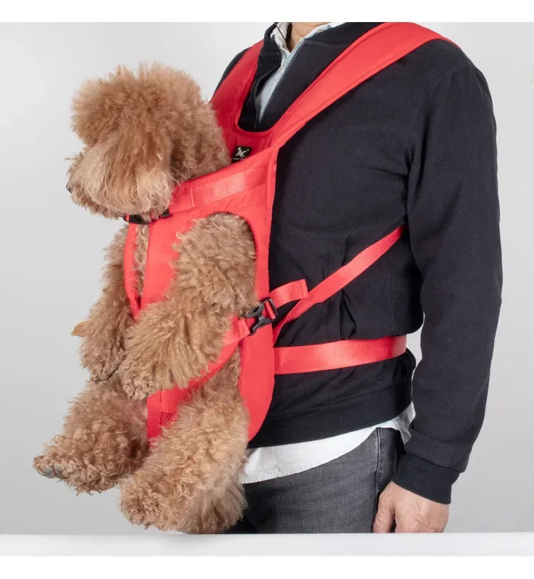 "Front-Facing Pet Carrier Backpack - Travel Bag for Small to Medium Dogs and Cats"