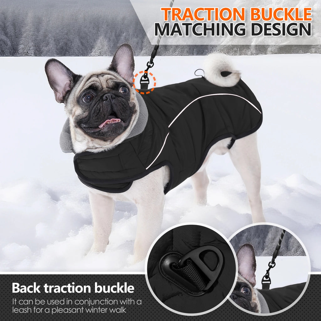 Waterproof Winter Dog Jacket with Turtleneck