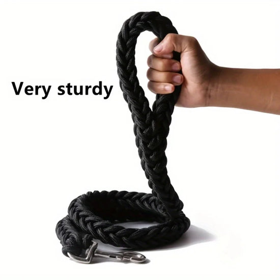 Braided Nylon Dog Leash for Large Dogs