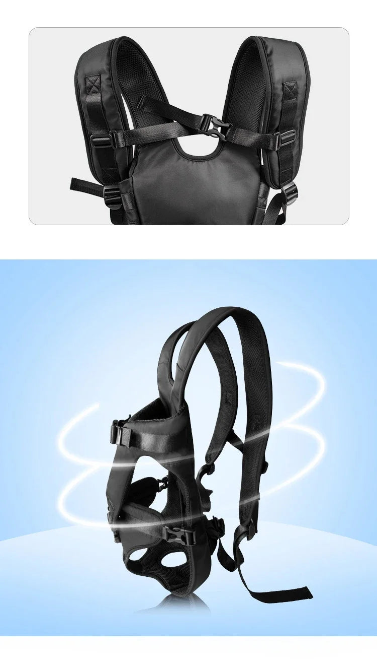 "Front-Facing Pet Carrier Backpack - Travel Bag for Small to Medium Dogs and Cats"