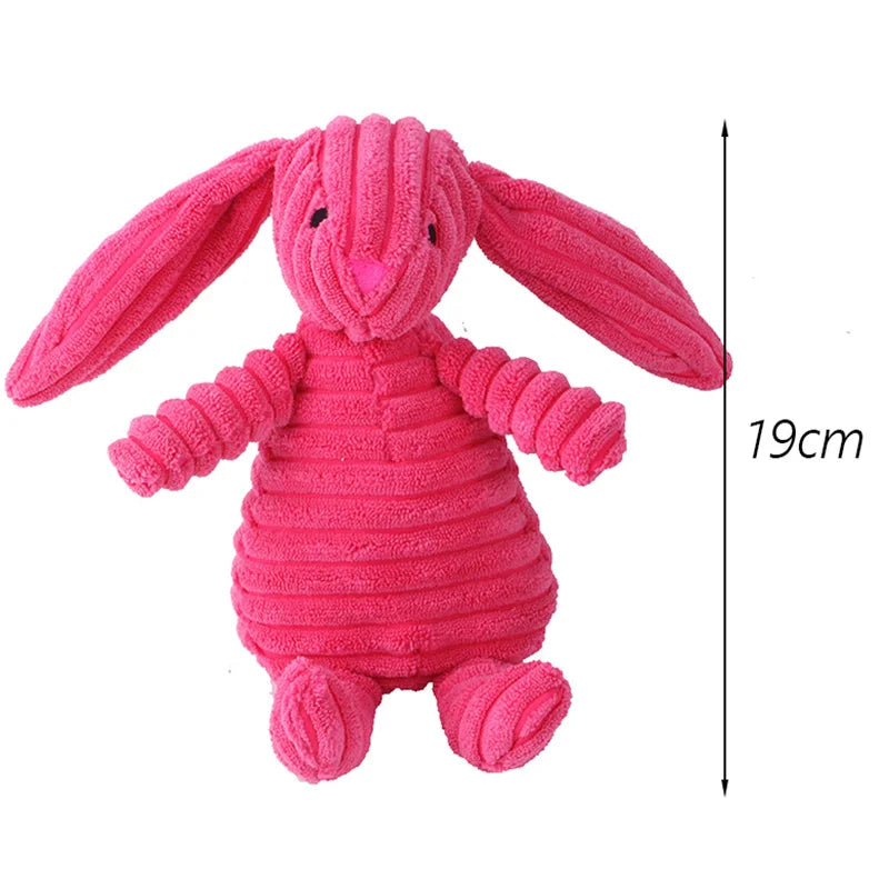 "Corduroy Squeaky Dog Chew Toy - Bite Resistant Puppy Toy for Small to Medium Dogs"