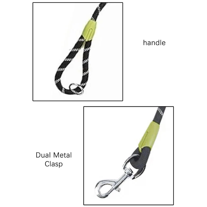 1 PC Hands Free Dog Leash for 2 Dogs Reflective Running Dual Dog Leash 360° Swivel Leash for Pet Outdoor Walking Jogging Hiking