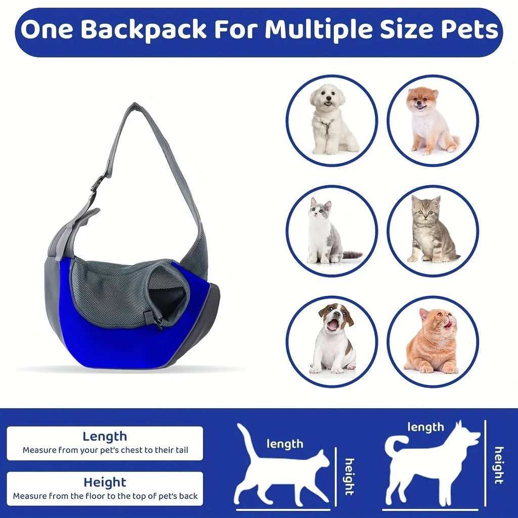 "Portable Pet Carrier Bag - Crossbody Shoulder Bag for Cats and Small Dogs on the Go"