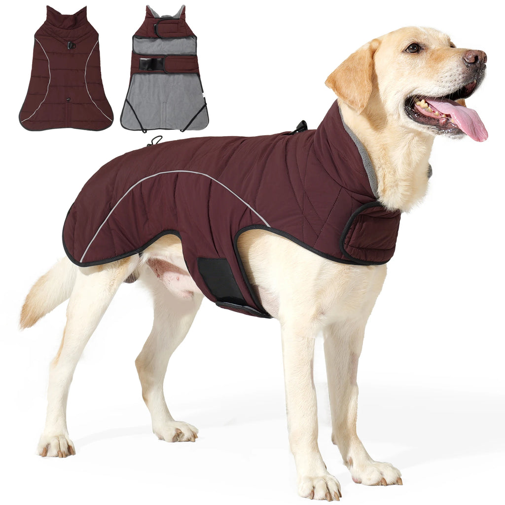 Waterproof Winter Dog Jacket with Turtleneck
