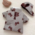 Winter Dog Jacket with Hat - Bear Print