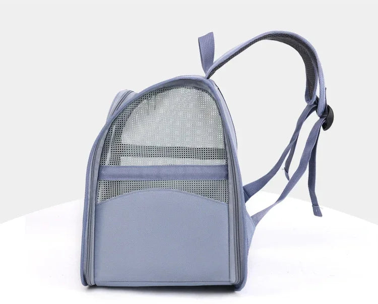 "Pet Carrier Backpack - Breathable Portable Cat and Small Dog Travel Bag for Outdoor Adventures"
