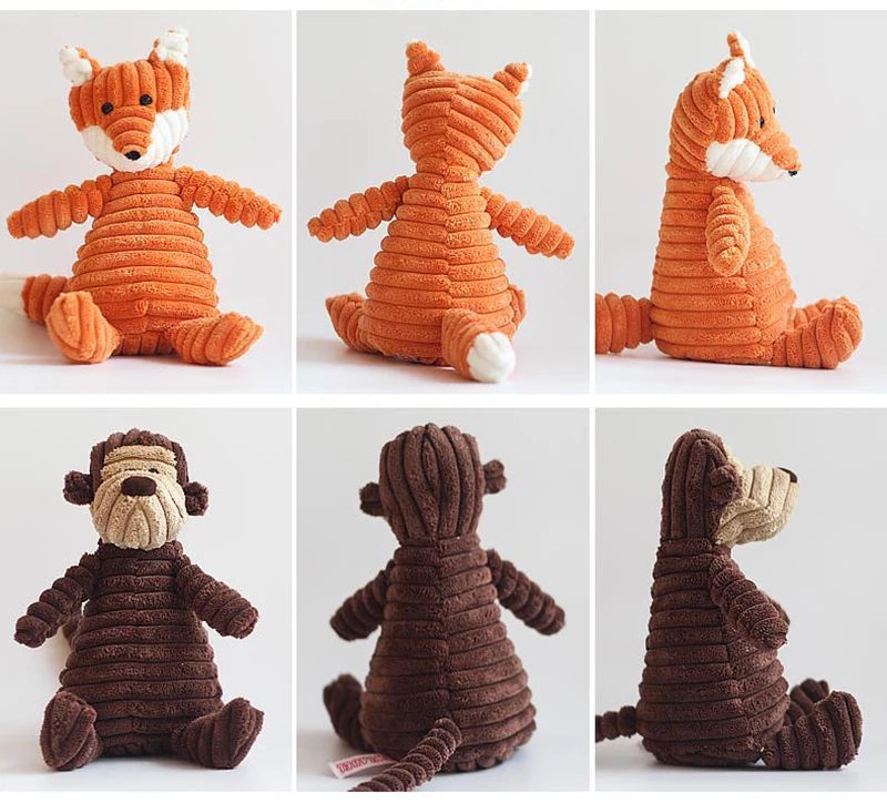"Corduroy Squeaky Dog Chew Toy - Bite Resistant Puppy Toy for Small to Medium Dogs"