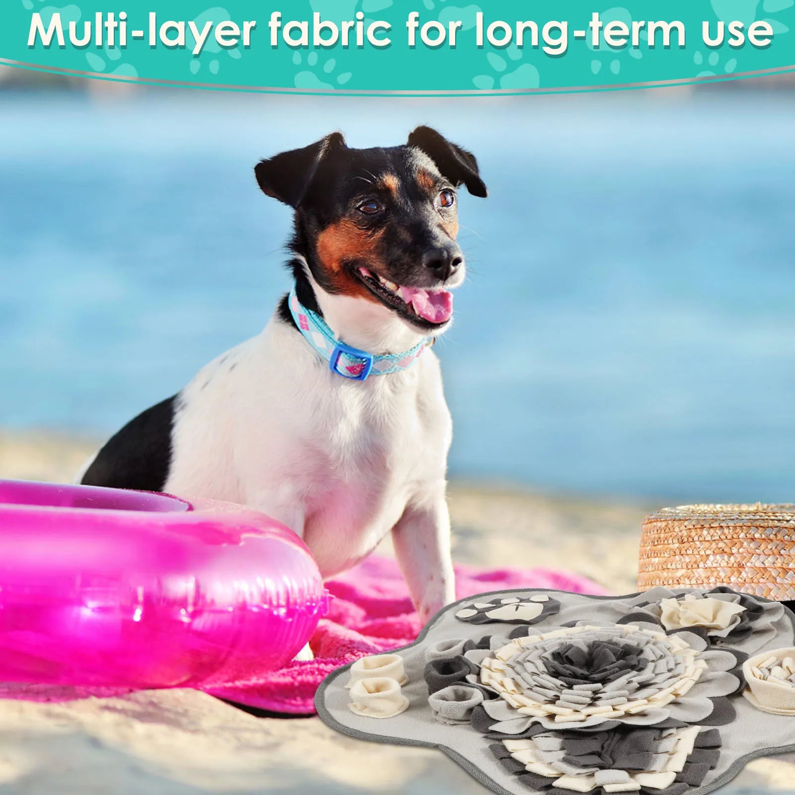 "Dog Snuffle Mat - Interactive Feeding Toy for Natural Foraging and Stress Relief Training"