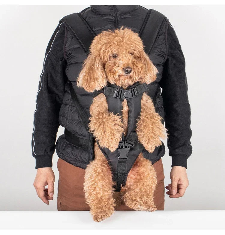 "Front-Facing Pet Carrier Backpack - Travel Bag for Small to Medium Dogs and Cats"