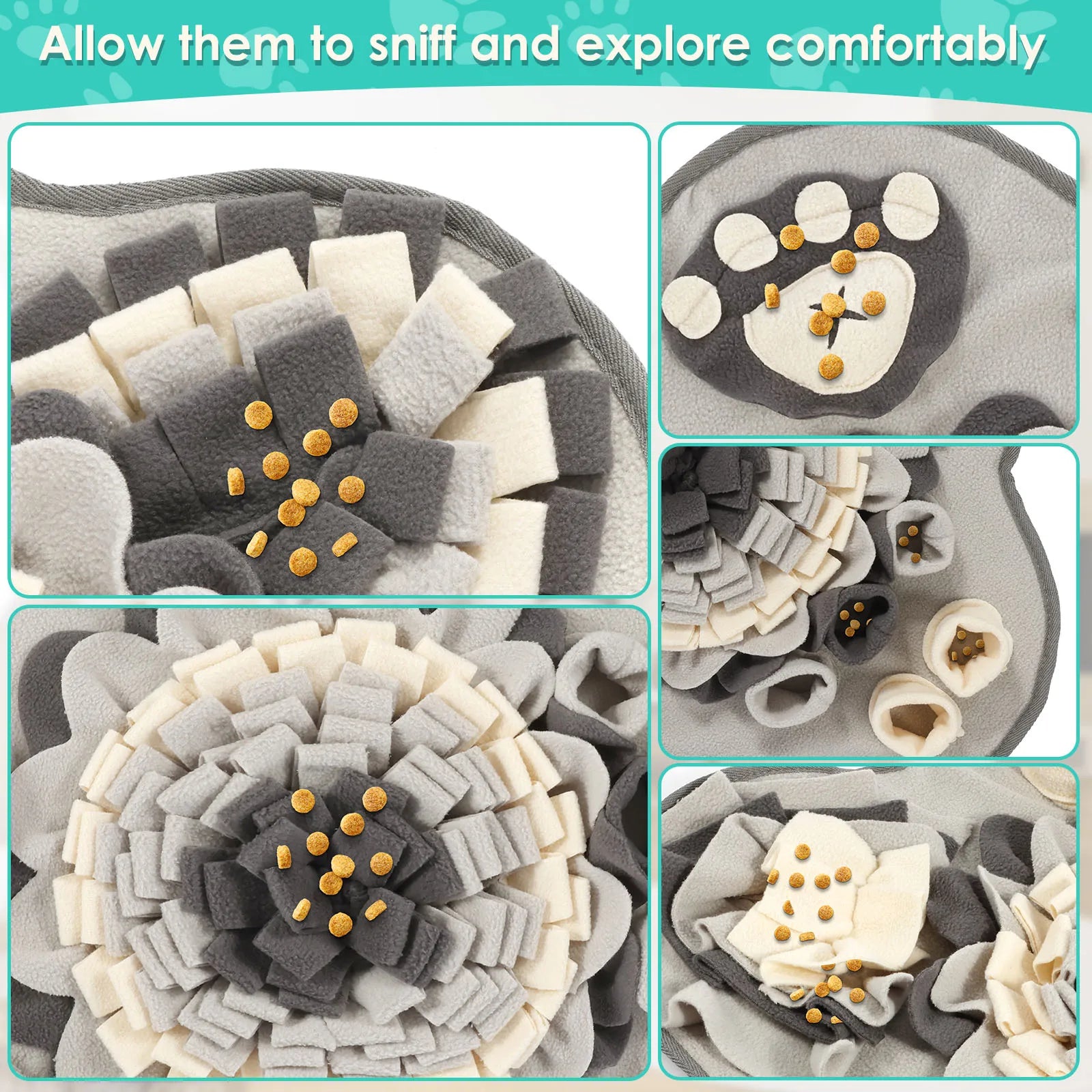 "Dog Snuffle Mat - Interactive Feeding Toy for Natural Foraging and Stress Relief Training"