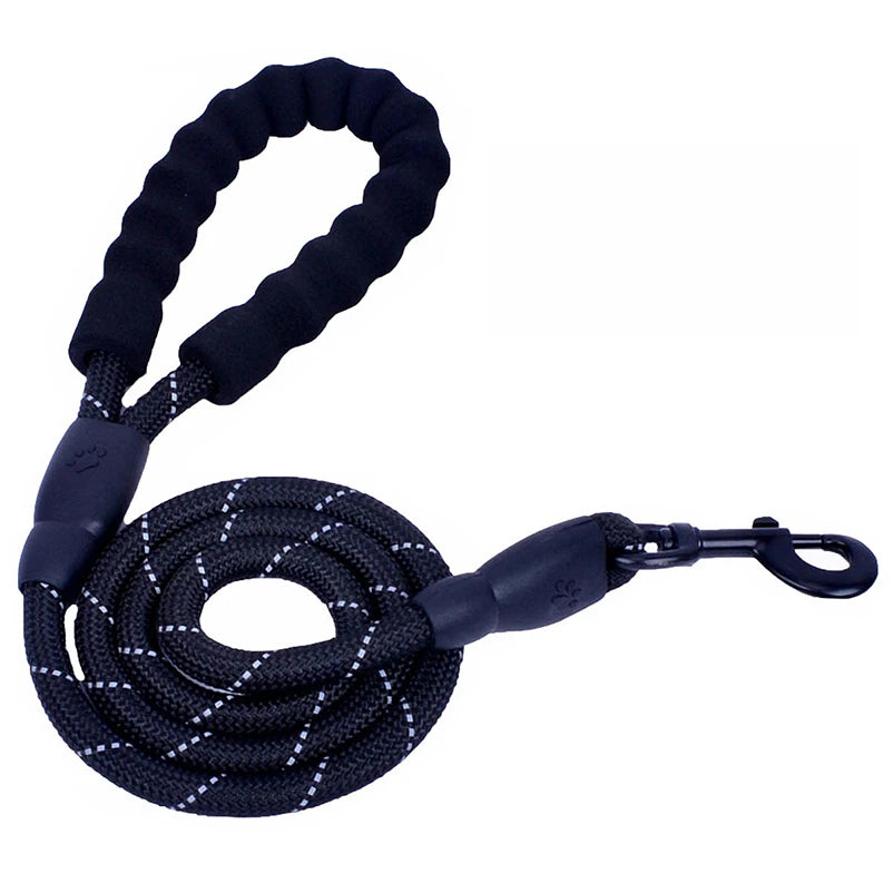 Dog Leash Slip Rope Lead Leash Heavy Duty Braided Rope Adjustable Loop Collar Training Leashes for Medium Large Dogs