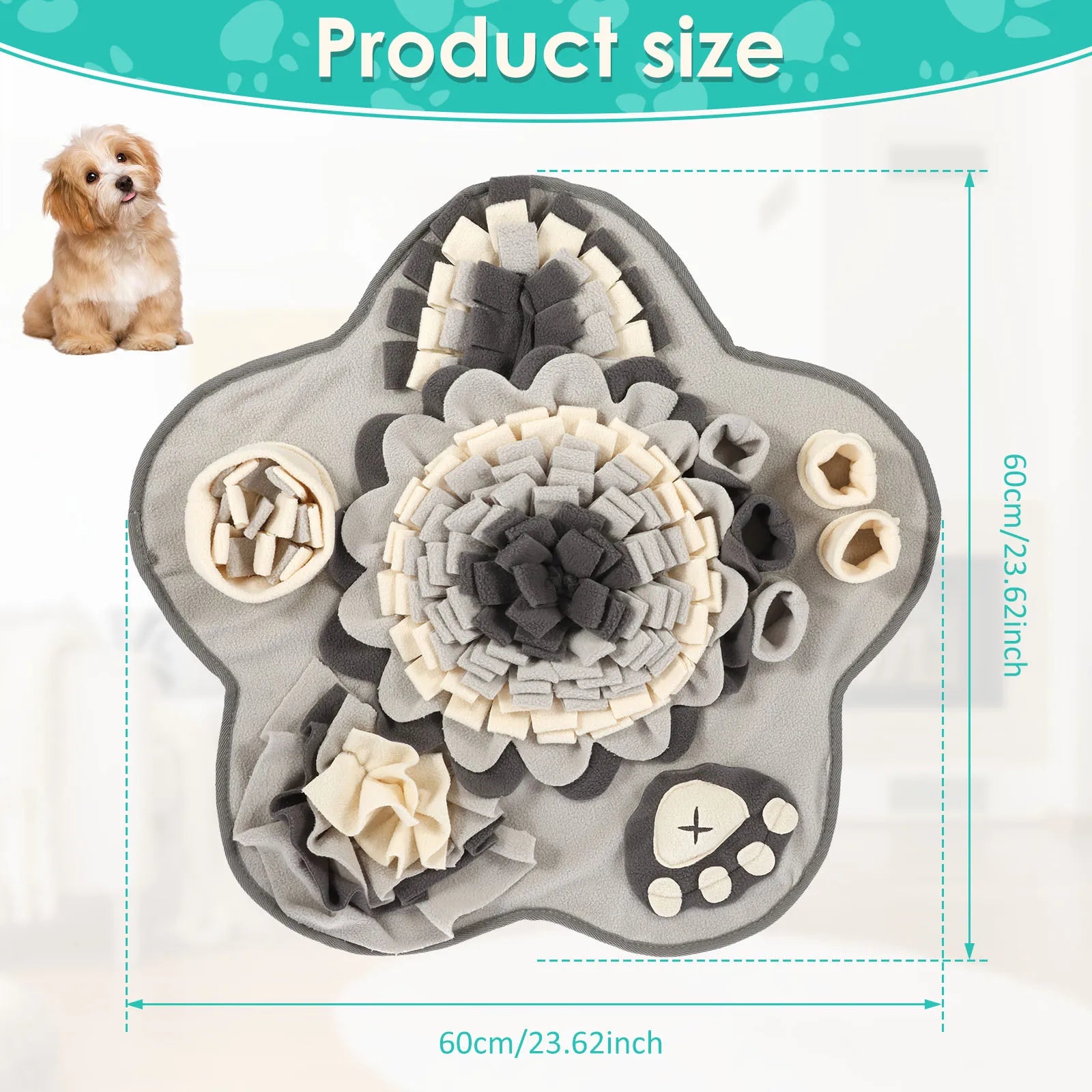 "Dog Snuffle Mat - Interactive Feeding Toy for Natural Foraging and Stress Relief Training"