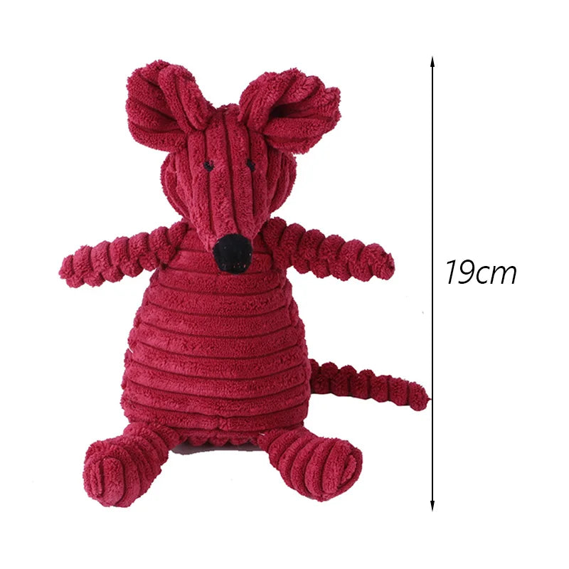"Corduroy Squeaky Dog Chew Toy - Bite Resistant Puppy Toy for Small to Medium Dogs"