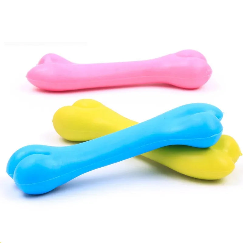 "Cute Rubber Dog Chew Toy - Bite Resistant Non-Toxic Interactive Toy for Small Dogs and Puppies"