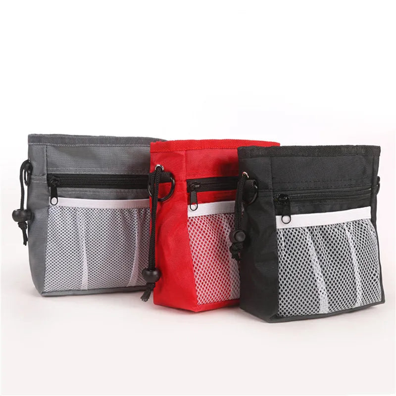 "Pet Training Treat Pouch - Multifunctional Crossbody Waist Bag for Dog Walking and Training"