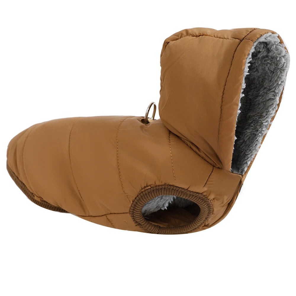 Winter Pet Jacket with Fleece Hooded Overalls