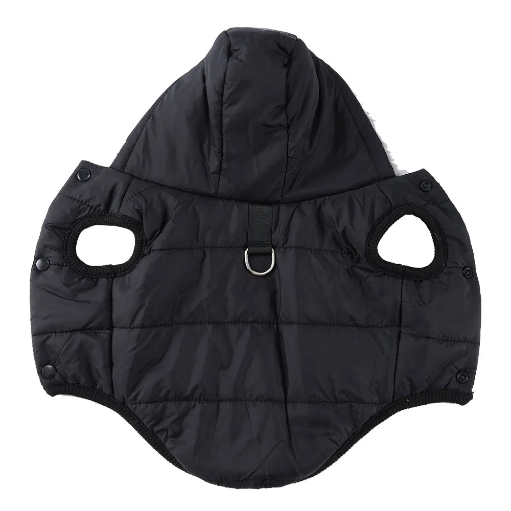 Winter Pet Jacket with Fleece Hooded Overalls