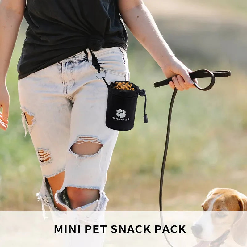 "Pet Training Treat Pouch - Multifunctional Crossbody Waist Bag for Dog Walking and Training"
