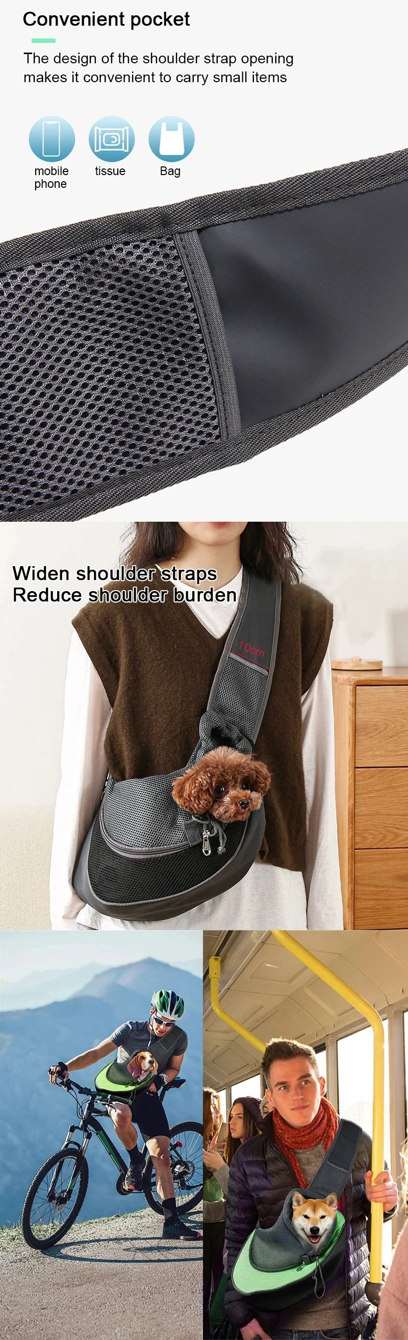 "Portable Pet Carrier Bag - Crossbody Shoulder Bag for Cats and Small Dogs on the Go"