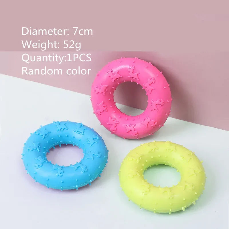 "Cute Rubber Dog Chew Toy - Bite Resistant Non-Toxic Interactive Toy for Small Dogs and Puppies"