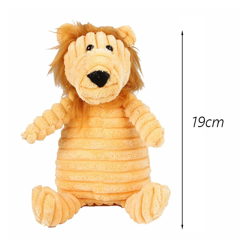 "Corduroy Squeaky Dog Chew Toy - Bite Resistant Puppy Toy for Small to Medium Dogs"