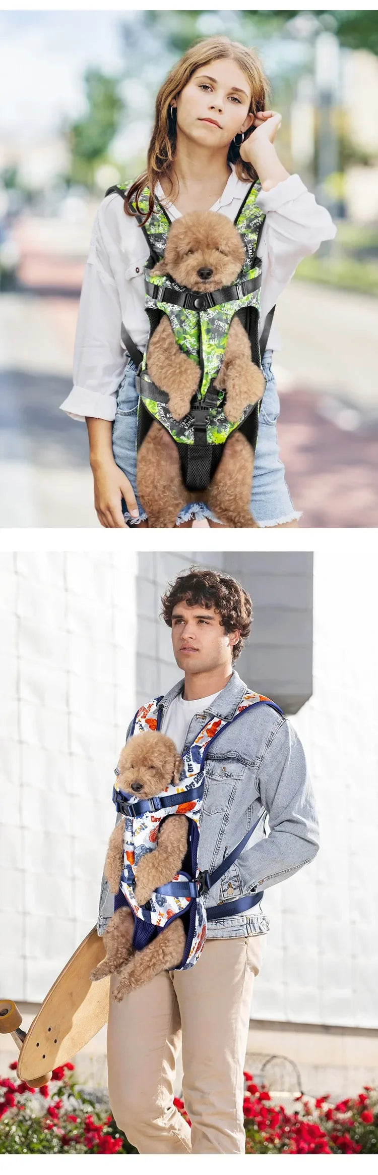"Front-Facing Pet Carrier Backpack - Travel Bag for Small to Medium Dogs and Cats"