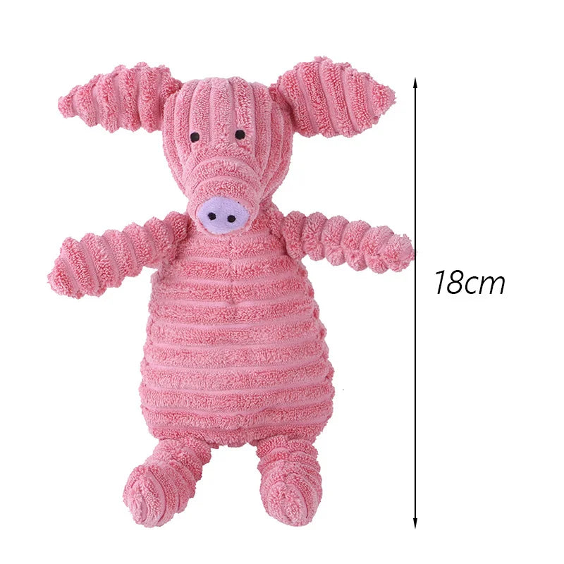 "Corduroy Squeaky Dog Chew Toy - Bite Resistant Puppy Toy for Small to Medium Dogs"