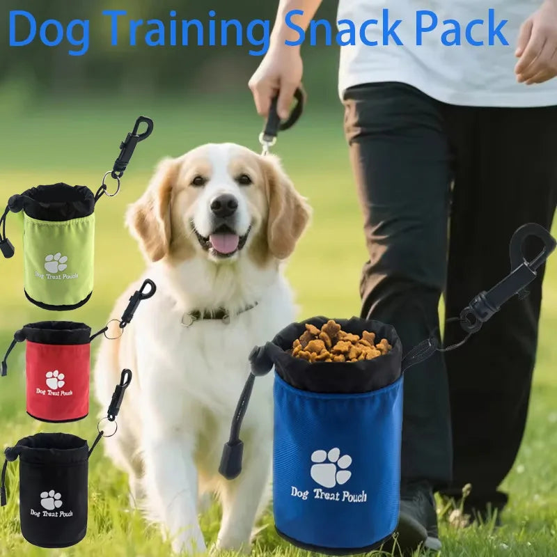 "Pet Training Treat Pouch - Multifunctional Crossbody Waist Bag for Dog Walking and Training"