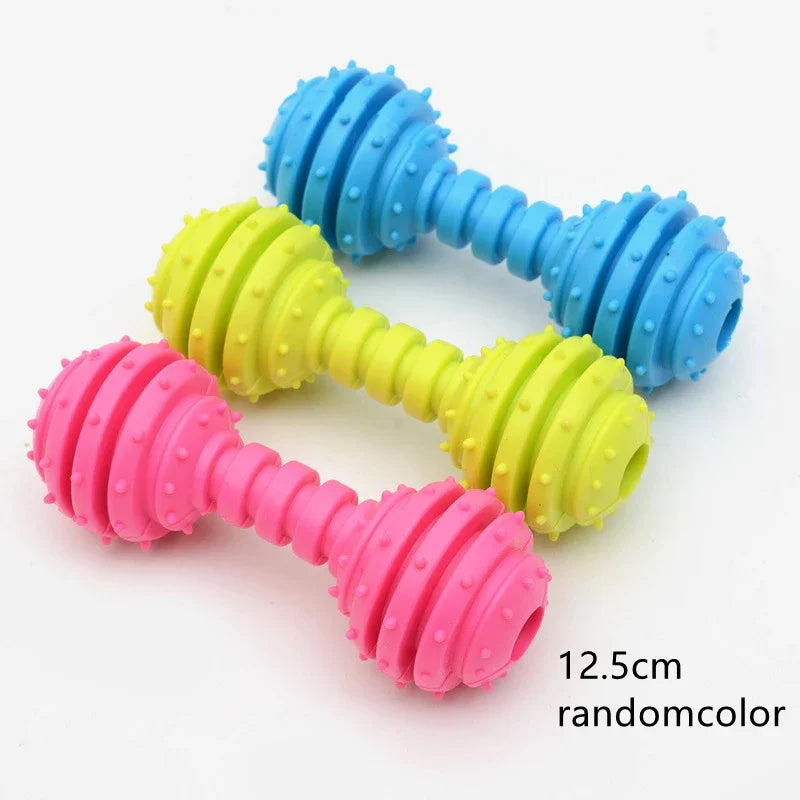 "Cute Rubber Dog Chew Toy - Bite Resistant Non-Toxic Interactive Toy for Small Dogs and Puppies"