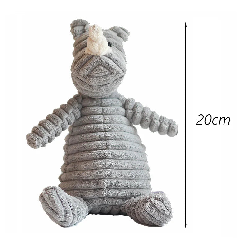 "Corduroy Squeaky Dog Chew Toy - Bite Resistant Puppy Toy for Small to Medium Dogs"