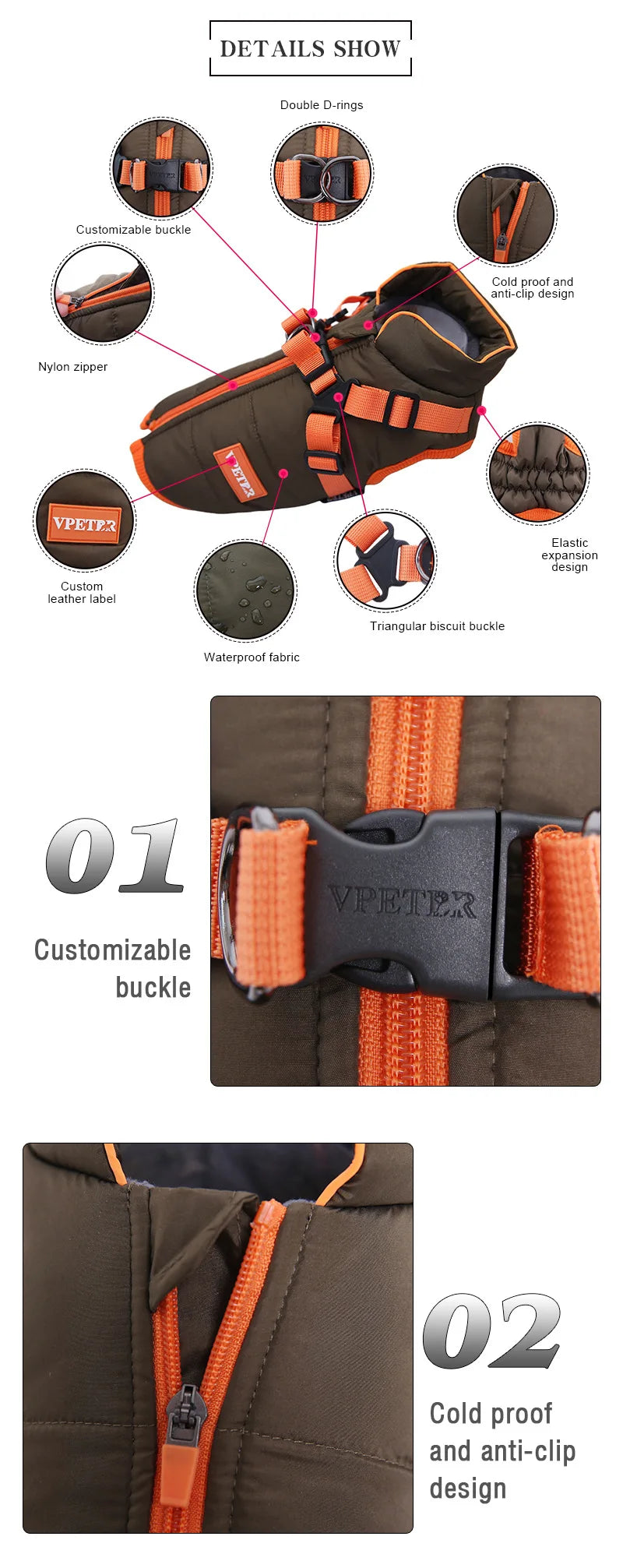 Waterproof Padded Down Puppy Coat