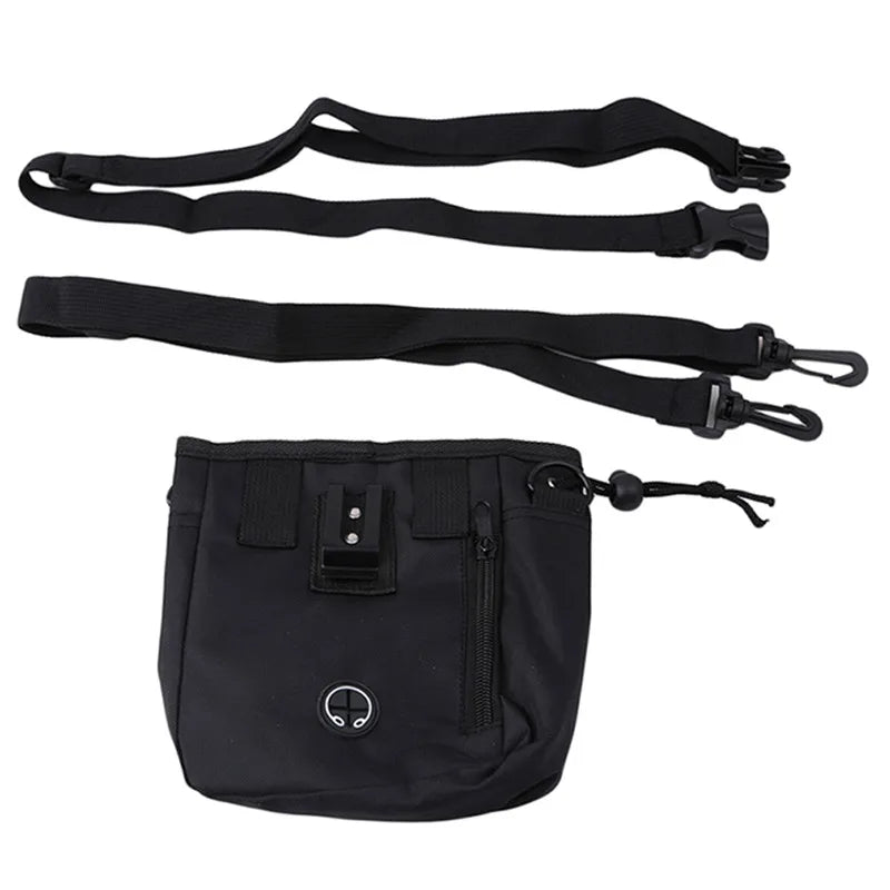 "Pet Training Treat Pouch - Multifunctional Crossbody Waist Bag for Dog Walking and Training"