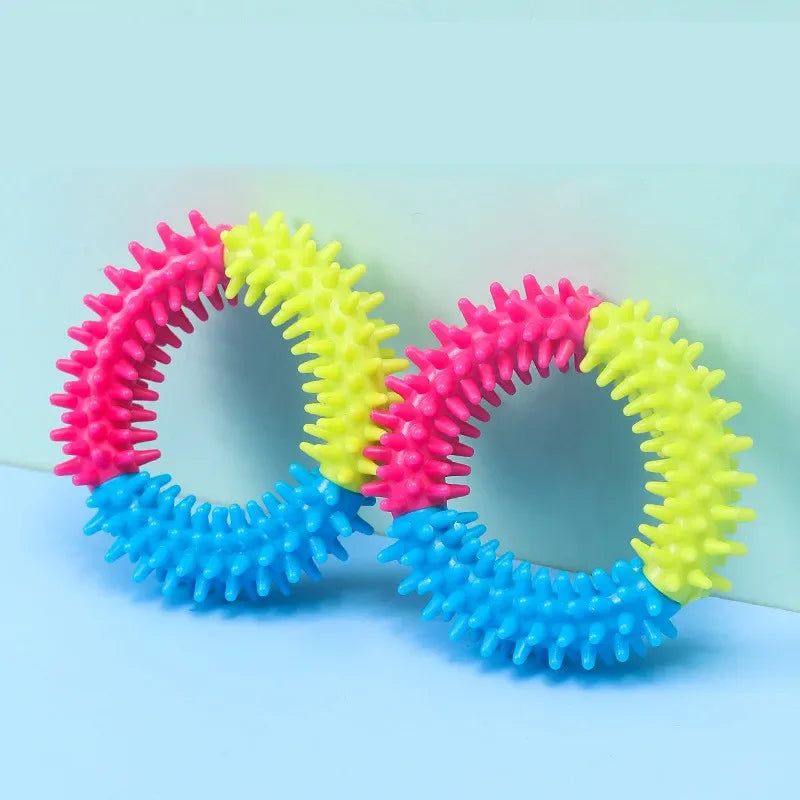 "Cute Rubber Dog Chew Toy - Bite Resistant Non-Toxic Interactive Toy for Small Dogs and Puppies"