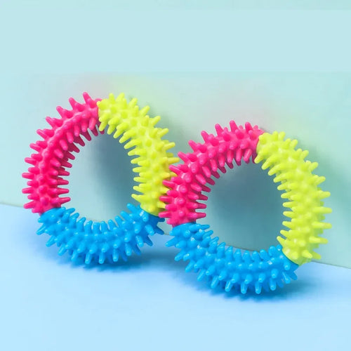 "Cute Rubber Dog Chew Toy - Bite Resistant Non-Toxic Interactive Toy for Small Dogs and Puppies"