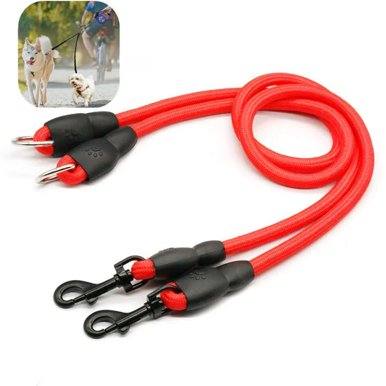 Detachable Double Dog Leash for Two Dogs