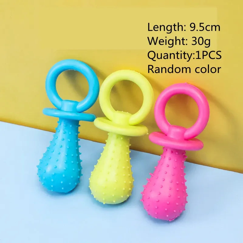 "Cute Rubber Dog Chew Toy - Bite Resistant Non-Toxic Interactive Toy for Small Dogs and Puppies"